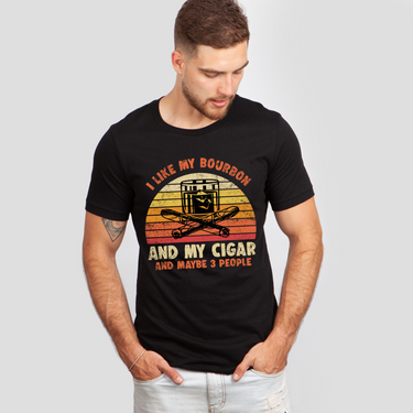 i like my bourbon and my black shirt - colored